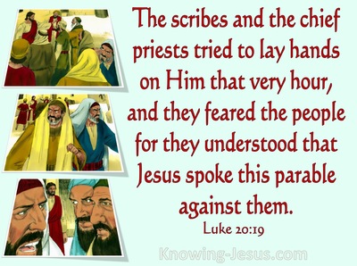 Luke 20:19 They Feared The People (maroon)